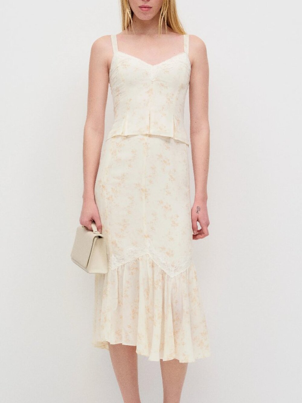 NWT - Reformation Sarita Two Piece Ivory - Size 2